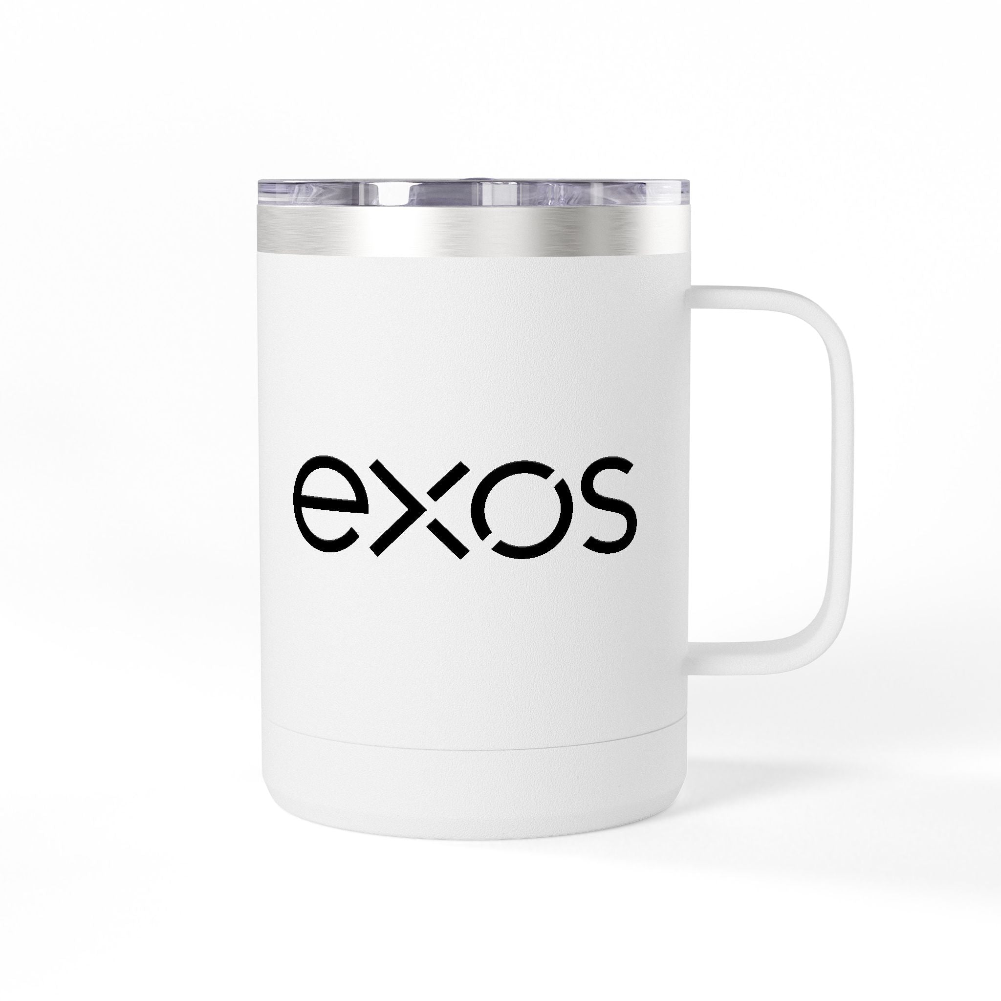 Tumbler Mug – Minimalist “exos” Logo Insulated 15oz Coffee Tumbler